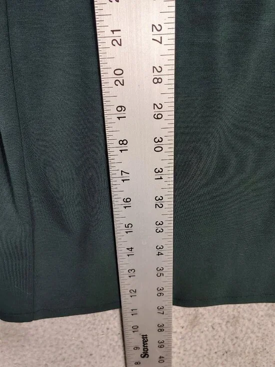 Banana republic Mini Dress Women's XS Forest Green V-Neck Back Tie Minimalist - Picture 3 of 10